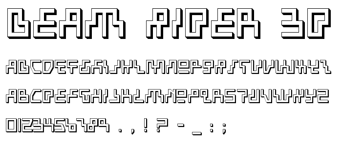Beam Rider 3D font